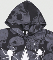Sudadera Oversize de Hombre con Estampado Gráfico de Calavera y Telaraña, Estilo Y2K, de Algodón Grueso con Forro Polar, Moda Urbana de Invierno
