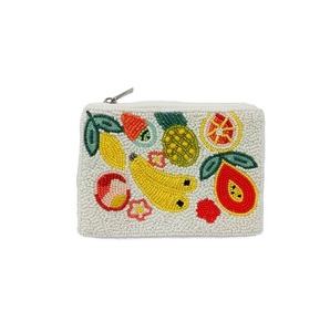 Monedero de moda para mujer con bordado de cuentas, elegante bolsa de monedas con cremallera y bordado de cuentas para niñas - Product Image 4