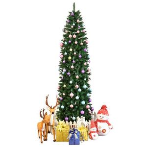 Albero di Natale in PVC Premium da 2,3 m, Stile Pino Appuntito, Albero Artificiale con Supporto in Metallo da Tavolo per Decorazioni Natalizie da Esterno - Product Image 2