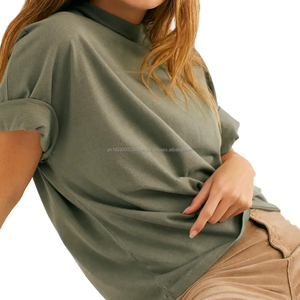 Top personalizado de algodón con cuello falso para mujer - Product Image 4