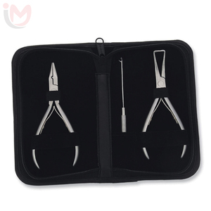 Juego de Pinzas de Acero Inoxidable para Extensiones de Cabello, Herramientas de Instalación y Remoción - Product Image 1