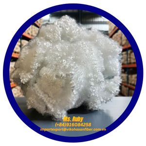 วิโคฮาซาน ใยสังเคราะห์โพลีเอสเตอร์คุณภาพสูง 4D HCS สีขาว แบบกลวง ซิลิโคนเคลือบ ใยรีไซเคิล GRS ทนไฟ - Product Image 5