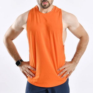 Curved Hem Loose Design Pattern Gym Running <b>Stringer</b> Customized Longline Breathable Vintage Fashion Streetwear Bodybuilding - Product Image 4