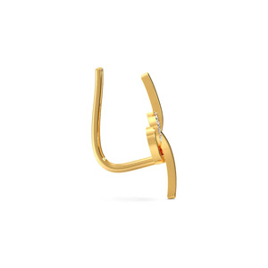 Golden <b>Infinity</b> Circle Diamond Drop <b>Earrings</b> - Product Image 3