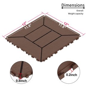 Nuove Piastrelle per Pavimenti a Incastro da 12 Pollici, Facili da Installare, per Interni/Esterni, Patio - Installazione Rapida - Product Image 6