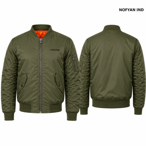 เสื้อแจ็คเก็ตบอมเบอร์ NOFYAN IND ผลิตตามสั่งจากโรงงาน (OEM) ขายส่ง เสื้อผ้าผู้ชาย น้ำหนักเบา แห้งเร็ว เป็นมิตรกับสิ่งแวดล้อม เสื้อผ้าสำหรับฤดูหนาว แบรนด์ส่วนตัว - Product Image 2