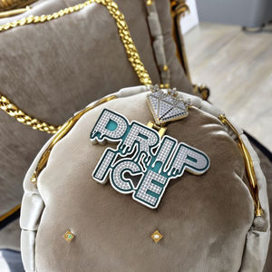 Pendentif goutte d'eau en argent 925 avec moissanite, émail personnalisé, charme glacé, bijoux hip-hop, look de soirée brillant, cadeau, pièce de mode - Product Image 3