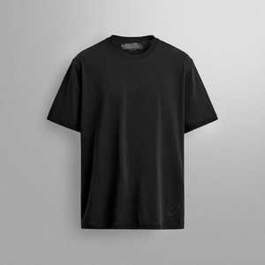 T-shirt en coton noir personnalisé pour homme, vente en gros, OEM, ODM, col rond uni, manches courtes, t-shirts vierges, fabricant en gros - Product Image 1