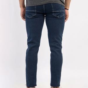 Men's Jeans Denim Pants Slim Fit Long Comfortable Solid Color Men Denim Pants with Pockets Wholesale - Product Image 2