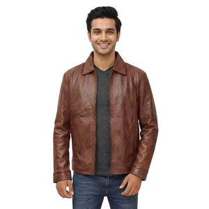 Men <b>Winter</b> Outdoor Fashion Streetwear Male <b>Leather</b> <b>Jacket</b> Top Selling Genuine <b>Leather</b> Customized <b>Winter</b> <b>Leather</b> <b>jacket</b> for men - Product Image 1