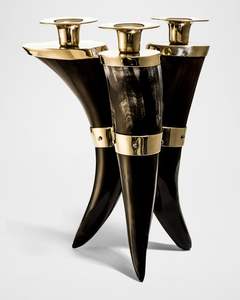 Corne Naturelle Africaine Polie à la Main, Base en Bois, Taille Personnalisée, Artisanat Viking Indien, Effet Réel, HF - Product Image 3