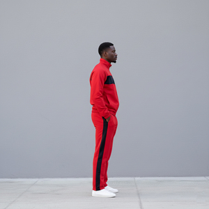 Conjunto Deportivo de Nylon Reflectante Estilo Urbano Personalizado, Ropa para Entrenamiento y Jogging, Sudadera con Paneles de Bloques de Color - Product Image 5