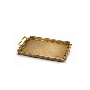 Bandeja Rectangular para Servir George Home, Acabado de Metal Pulido con Asas, Uso Residencial - Product Image 1