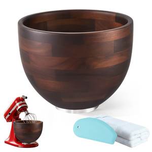 Bol mélangeur en bois moderne Woody24into7 pour batteur sur socle KitchenAid, bol de remplacement fait main, Nouvel An chinois, Noël - Product Image 2