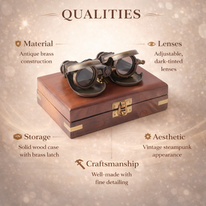 Hot Wholesale Vintage Brass Binoculars Telescope with Wooden <b>Storage</b> <b>Box</b> | High Quality Nautical Gift Collectible Antique Style - Product Image 5