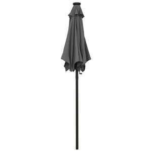 Ombrellone da Giardino Medio in Alluminio Antracite e Grigio Scuro, Resistente, con Base Inclusa - Product Image 3