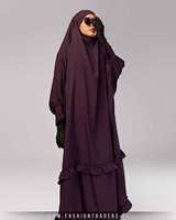 Hiyab Modesto de una Pieza para Mujeres Musulmanas, Adultas, para Eid y Ramadán, Otoño y Primavera, Ligero, Transpirable, de Secado Rápido, Largo hasta el Suelo