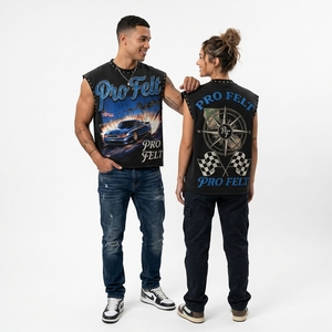 Custom <b>Logo</b> Graphic Design Sleeveless Tank Top Men Streetwear Tee Casual Cotton Summer Fashion Printed High Quality Shirt - Product Image 2