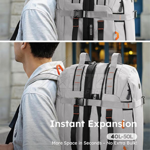 Sac à dos convertible de haute qualité en tissu polyester résistant à l'eau, facile à transporter, grande capacité, pour le sport, les voyages en plein air - Product Image 4