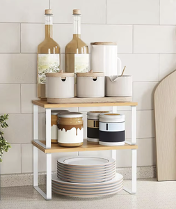 Étagère de rangement multifonctionnelle réglable en métal pour épices de cuisine, support autoportant pour usage domestique, OEM/ODM Vietnam - Product Image 2