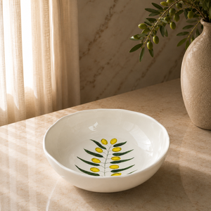 Bol à soupe en céramique moderne avec motif géométrique complexe, finition émaillée durable et charme élégant pour la table - Product Image 6