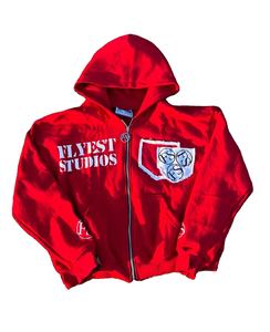 Personnalisé Vintage Hommes Poids Lourd En Détresse Survêtement Ensemble 400 Gsm Sunfaded Jambe Large Baggy Pantalon De Survêtement Strass À Capuche Plus La Taille - Product Image 5