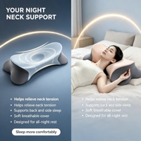 Oreiller cervical ergonomique pour dormeurs latéraux, pour soulager la douleur et soutenir le cou, avec housse amovible et lavable