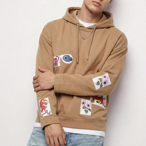 Sweat-shirts à capuche pour hommes en molleton de coton de qualité supérieure avec poches kangourou, doublure tricotée, 100% coton biologique, logo personnalisé - Product Image 1
