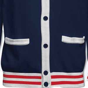 เสื้อคาร์ดิแกนแบบ Letterman ของมหาวิทยาลัย รุ่นสั่งทำพิเศษ สีเทา แขนยาว ถักทออย่างดี ระบายอากาศได้ดี หนา เหมาะสำหรับฤดูหนาว เสื้อผ้าผู้ชาย - Product Image 6