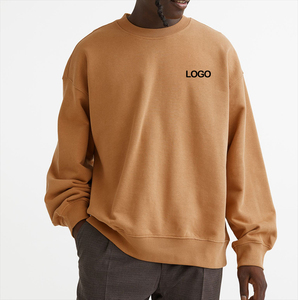 Sweat-shirt oversize pour homme en coton molletonné de qualité supérieure, coupe ample et décontractée, col rond, manches longues, style streetwear décontracté, chaud et confortable - Product Image 5