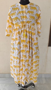 Cotton Printed <b>Boho</b> Maxi <b>Dress</b> <b>for</b> <b>Women</b> Printed Maxi <b>Dress</b> Fit and Flare Casual <b>Dress</b> Comfortable & Wrinkle Free Bulk India - Product Image 2