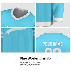 Jersey de hockey sobre hielo de diseño personalizado, estilo clásico, sublimado, para entrenamiento deportivo al aire libre, jersey de hockey sobre hielo duradero. - Product Image 4