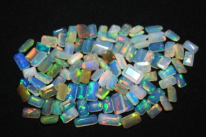 Ópalo natural de 4-6 mm con corte <span class=keywords><strong>esmeralda</strong></span>, juego de color de ópalo, alta calidad, venta al por mayor, piedra preciosa suelta HASNAIN GEMS Rajasthan para anillos y joyería - Product Image 4