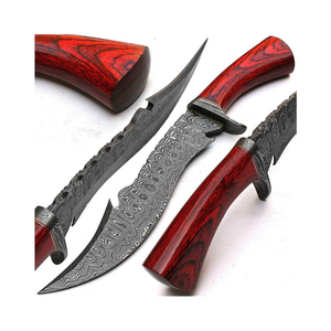 Drop Point Hunting Knife Stainless Steel Blade Wood Handle 0.6mm Thickness Straight Edge Non Adjustable - Product Image 4