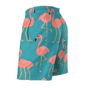 Shorts de Playa para Hombre, Casuales, de Secado Rápido, 100% Poliéster Satinado, Cintura Elástica, Estilo Tropical, Sublimados - Product Image 4