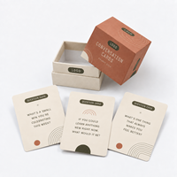 Jeu de cartes personnalisées imprimées pour questions de conversation amusantes et stimulantes, jeu de travail d'équipe, avec boîte de rangement pour cartes