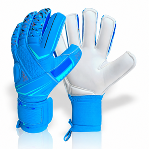 New Professional <b>Latex</b> Waterproof Non-Slip Adjustable Wrist Strap Breathable Lace-Up Closure Full Finger High Goalkeeper Gloves - Product Image 3