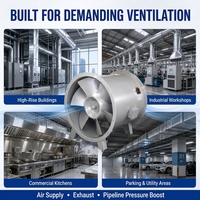 Ventilateur électrique à flux mixte / Ventilateur d'extraction antidéflagrant / Extracteur à haute pression d'air IP54/IP55/IP56 OEM/ODM