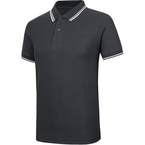 Men's Black Short Sleeve for Shirt Solid Color <b>Classic</b> Collar Breathable Cotton Casual Wear Regular Fit Customized Printing - Product Image 5
