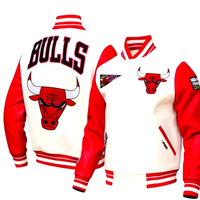 2026 Unisex Özel Tasarım Yün Polyester Kollu Letterman Varsity Ceket Fermuarlı Düz Renk İşlemeli Dik Yaka Kışlık Nefes Alabilen Ön Cep