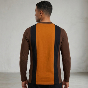 Camiseta de Manga Larga con Cuello en V para Hombre, Informal, de Primera Calidad, Multicolor - Product Image 2