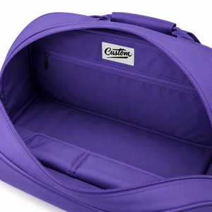 Purple Oval Travel <b>Duffel</b> <b>Bag</b> with Zipper Closure Durable Canvas Material Waterproof Lightweight Large Capacity for Outdoor Use - Product Image 3