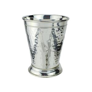 Tasse Julep martelée Tasse Julep menthe en acier inoxydable Tasse Julep Mojito plaquée - Product Image 1