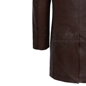 Abrigo Largo de Cuero PU para Hombre de Buena Calidad, Impermeable y Resistente al Viento, Abrigo Largo de Invierno, Fabricante Pakistaní de Abrigos de Cuero - Product Image 6