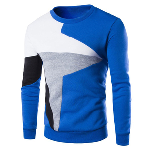Nouveau sweat-shirt à col rond pour homme de haute qualité, couleur contrastée, tricoté, coupe ajustée, manches longues, vêtement décontracté respirant - Product Image 3