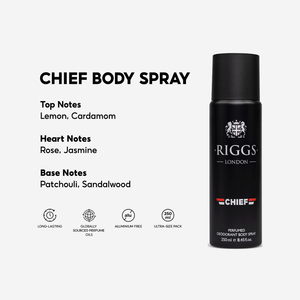 Spray corporel Riggs London CHIEF 250ml Déodorant pour hommes - Product Image 5