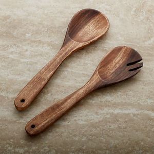Ensemble de Cuillères et Fourchettes à Salade en Bois Écologique Personnalisables en Gros, Lavables au Lave-Vaisselle pour Ustensiles de Cuisine Domestiques - Product Image 5