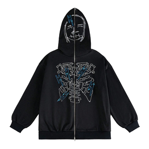เสื้อฮู้ดดี้ผู้ชายทรงโอเวอร์ไซส์ ดีไซน์ใหม่ เนื้อผ้าคอตตอน 100% หนัก 300 กรัม ระบายอากาศได้ดี เป็นมิตรต่อสิ่งแวดล้อม เหมาะสำหรับฤดูใบไม้ร่วง รับสกรีนลายตามสั่ง - Product Image 5