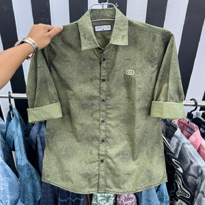 เสื้อเชิ้ตผู้ชายทรงสลิมฟิต ผ้าฝ้ายทอ 100% ลายตาราง แขนยาว สำหรับฤดูใบไม้ร่วงและฤดูใบไม้ผลิ มีสินค้าพร้อมส่ง - Product Image 3