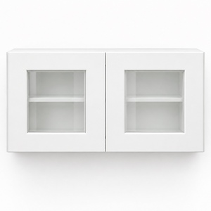 OEM 24 x 12 Inch Glass Door <b>Wall</b> <b>Cabinet</b> <b>White</b> Shaker RTA Wholesale Vietnam Factory - Product Image 1